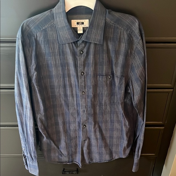 Joseph Abboud Men's Casual Navy Button-Down Shirt - Picture 1 of 5